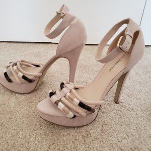 Just Fabulous Off White Beige Heels Rope Size 9